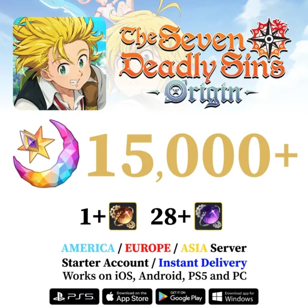 The Seven Deadly Sins: Origin Starter Account with Star Memory