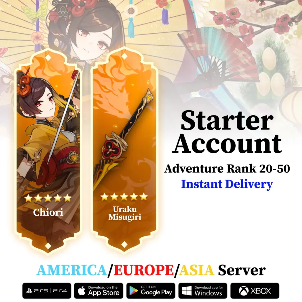 Chiori With Uraku Misugiri – Genshin Impact Account