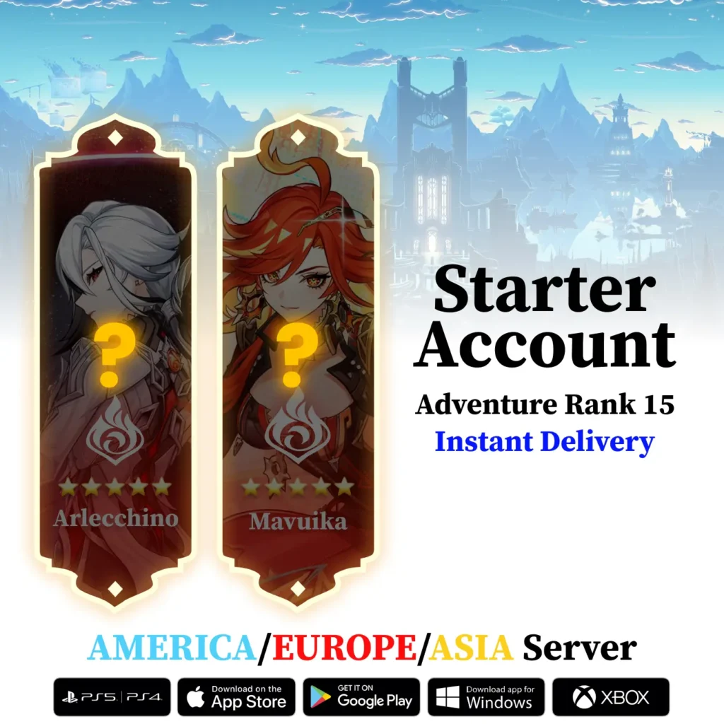 Genshin Impact Starter Account AR10-15