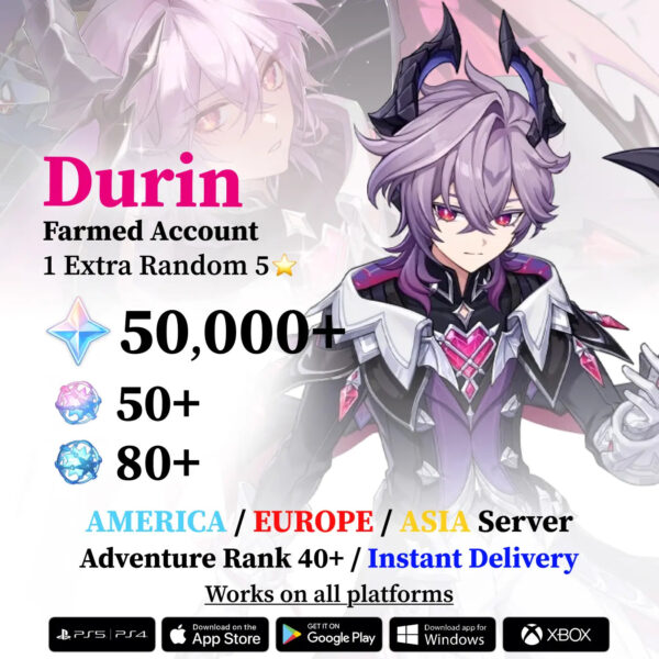 Durin Reroll Account with Primogems