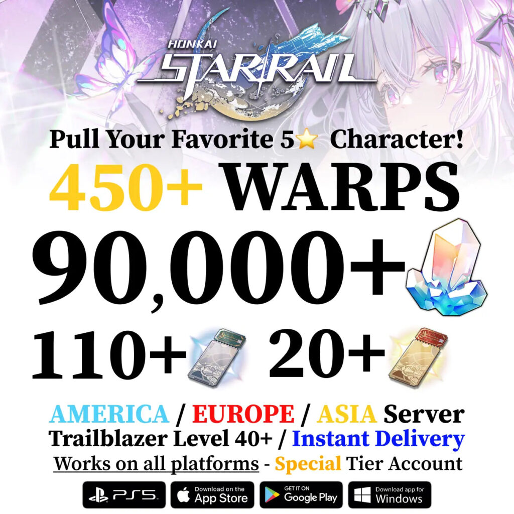 Honkai Star Rail Reroll Account with Stellar Jades – Special