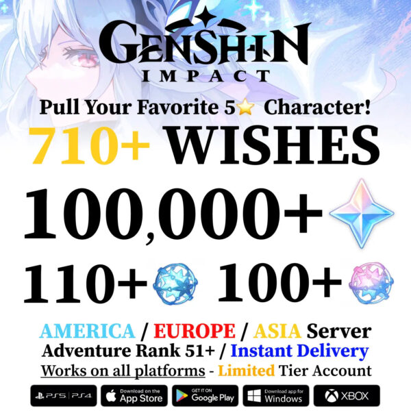 Genshin Impact Reroll Account – Limited
