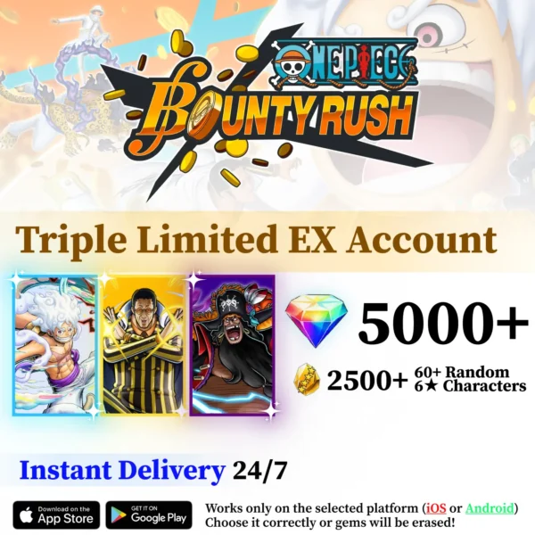 Triple EX Combo OPBR Reroll Account [Global]