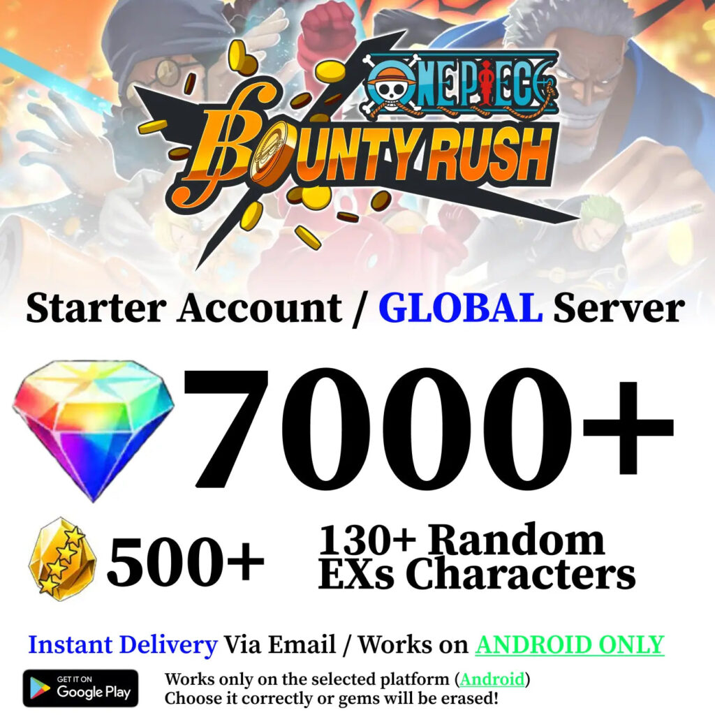 One Piece Bounty Rush Starter Reroll Account [Global – Android]