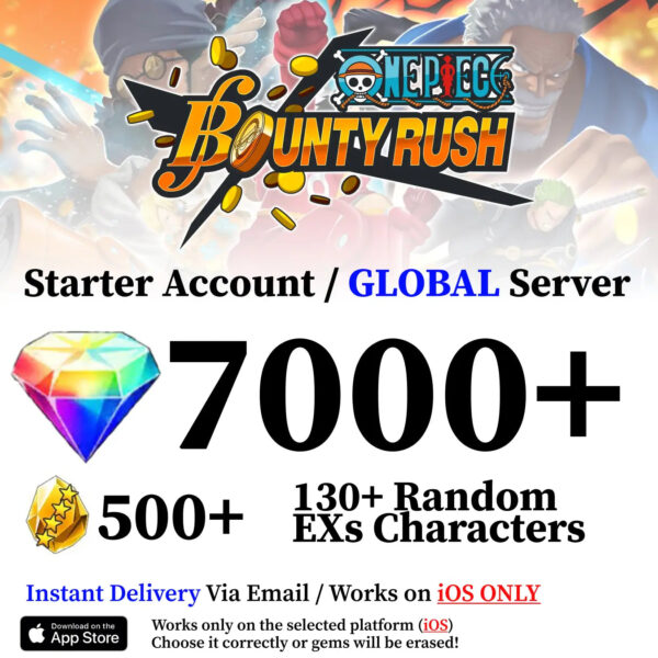 One Piece Bounty Rush Starter Reroll Account [Global – iOS]