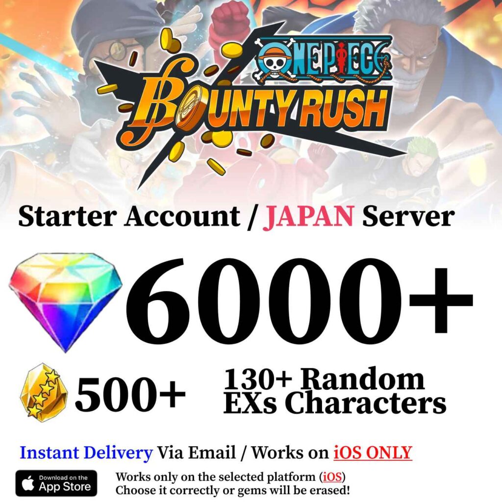 One Piece Bounty Rush Starter Reroll Account [Japan – iOS]