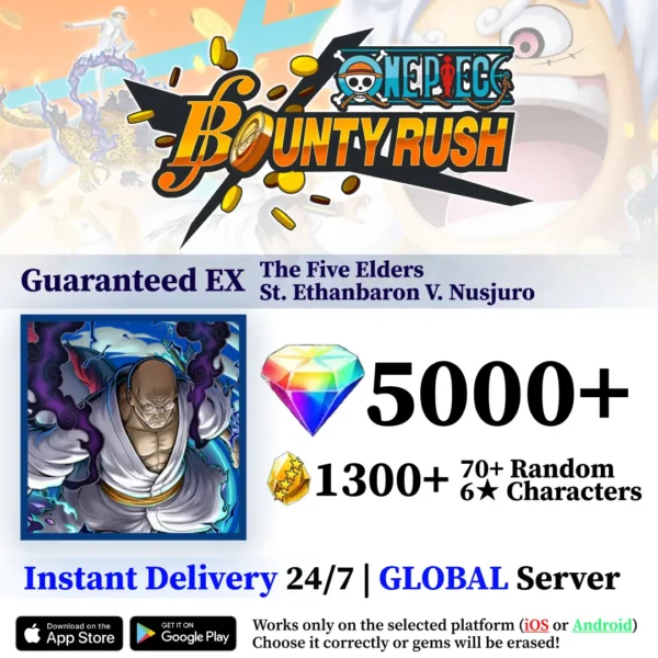 The Five Elders St. Ethanbaron V. Nusjuro OPBR Starter Reroll Account