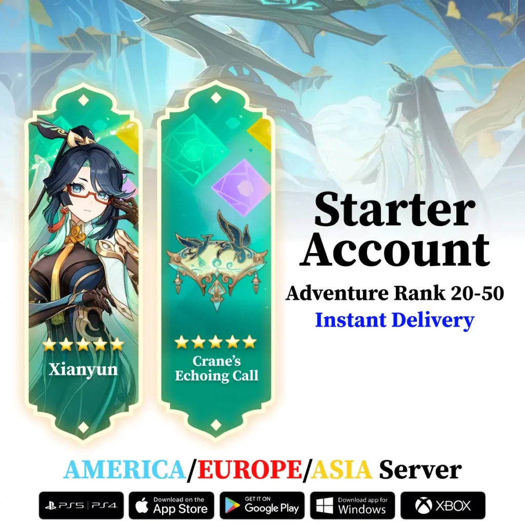 Xianyun With Crane’s Echoing Call – Genshin Reroll Account