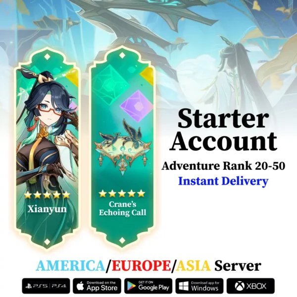 Xianyun With Crane’s Echoing Call – Genshin Reroll Account
